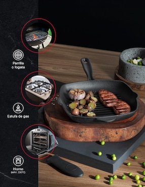 Sartén grill Cookify de hierro fundido