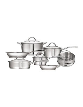 Batería De Cocina Tramontina Allegra De Acero Inoxidable 11 Piezas