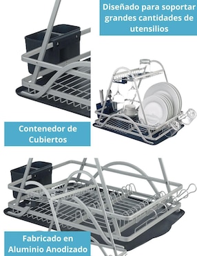 Escurridor de trastes Trendkuisine Aluminum de aluminio