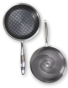 Set de sartenes con tapa Flavorstone Samurai de acero inoxidable 6 piezas