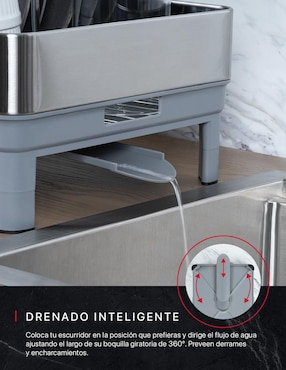 Escurridor de trastes Cookify de acero inoxidable