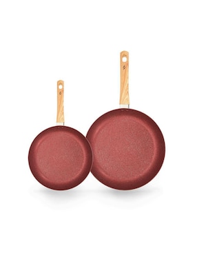 Set De Sartenes Bogner Marble Ruby De Aluminio