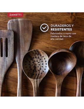 Set utensilios Zanetti de madera