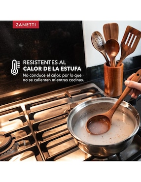 Set utensilios Zanetti de madera