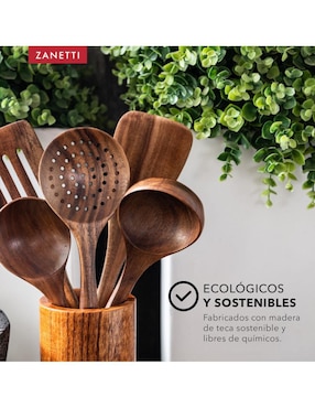 Set utensilios Zanetti de madera
