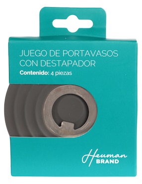 Set de portavasos Heuman Brand 4 piezas