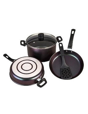 Batería de cocina Cinsa Aura de aluminio antiadherente sin PFOA 5 piezas