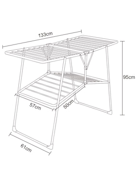 Tendedero plegable Heuman Brand de acero inoxidable