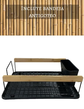 Escurridor de trastes Good & Good de acero inoxidable