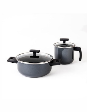 Batería de cocina Cinsa Duramax de acero vitrificado antiadherente convencional 20 piezas