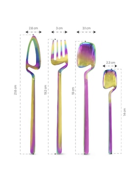 Set cubiertos Idea Nuova de acero inoxidable 24 piezas