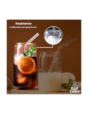 Set vaso Doble Pack Bari Coffee de vidrio con 14 piezas