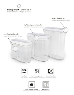 Frasco de almacenamiento Ag Box de plástico