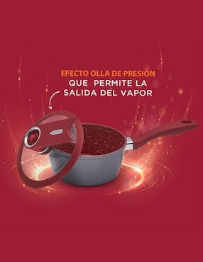 Batería de cocina Flavorstone Light Grande de acero inoxidable antiadherente combinado 10 piezas