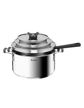 Batería de cocina T-Fal de acero inoxidable 6 piezas