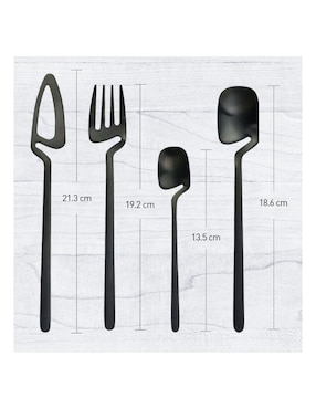 Set cubiertos Bluelander de acero inoxidable 4 piezas