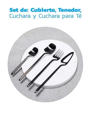 Set cubiertos Bluelander de acero inoxidable 4 piezas