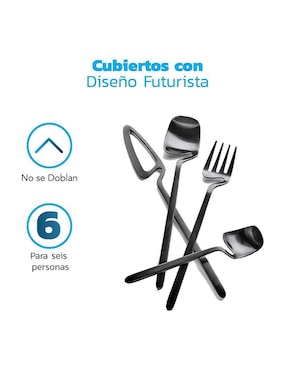 Set cubiertos Bluelander de acero inoxidable 24 piezas