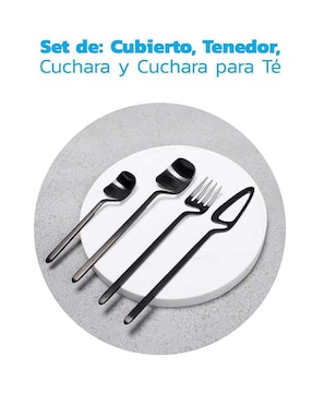 Set cubiertos Bluelander de acero inoxidable 24 piezas