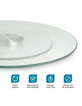 Lazy susan Casa Litus de vidrio templado
