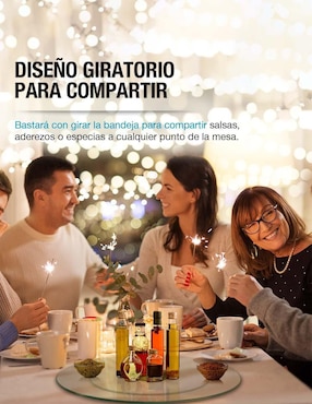 Lazy susan Casa Litus de vidrio templado