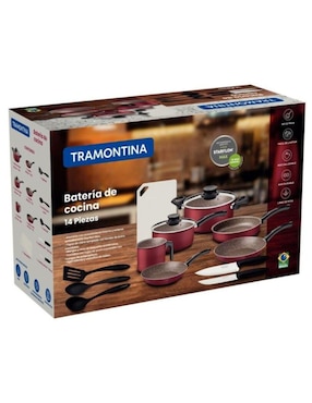 Batería de cocina Tramontina París de aluminio antiadherente convencional 14 piezas