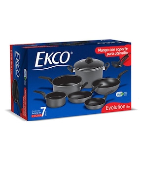 Batería de cocina Ekco Evolution Novo de aluminio antiadherente convencional 7 piezas
