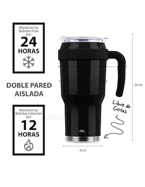 Termo Magma Life de acero inoxidable con tapa rosca 1.2 L