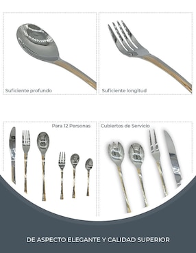 Set cubiertos RD Royal Cook de acero inoxidable 86 piezas