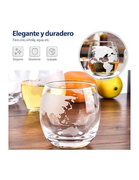 Set vaso Doble Pack Bluelander de vidrio con 4 piezas