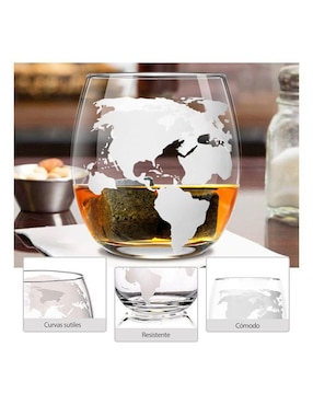 Set vaso Doble Pack Bluelander de vidrio con 4 piezas