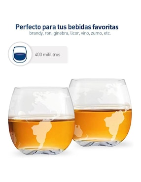 Set vaso Doble Pack Bluelander de vidrio con 4 piezas