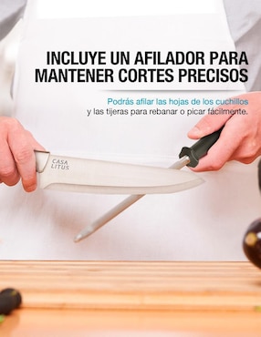 Set de cuchillos utilitario Casa Litus 15 piezas