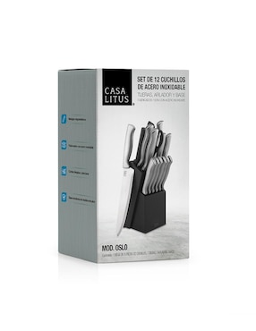 Set de cuchillos utilitario Casa Litus 15 piezas