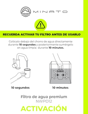 Filtro purificador de agua Minato NWPF12
