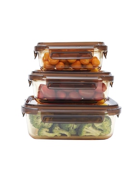 Set contenedores Kochstelle Kitchenware Universal de vidrio 3 piezas
