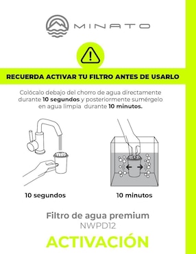 Set repuesto filtro agua Minato carbón activado granular NWPD12