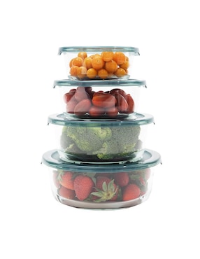 Set contenedores Kochstelle Kitchenware Universal de vidrio 4 piezas