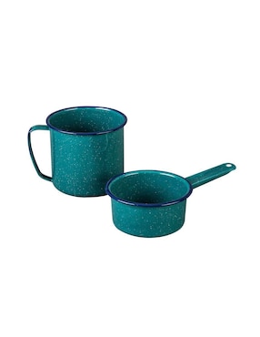 Batería de cocina Cinsa Superior de acero vitrificado antiadherente convencional 10 piezas