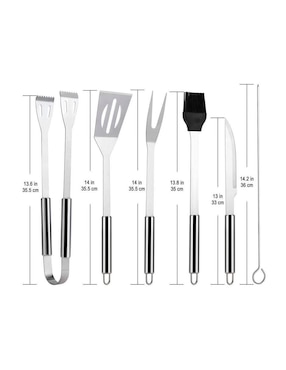 Set utensilios Elego de acero inoxidable