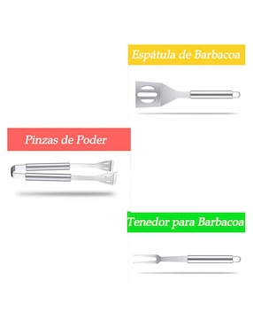 Set utensilios Elego de acero inoxidable