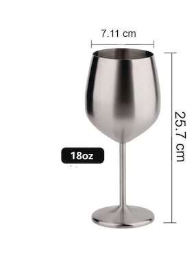 Set de copas para vino Digitaling Store Elegante de acero inoxidable