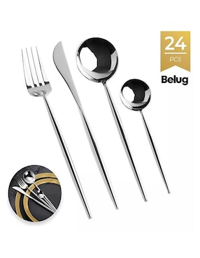 Set cubiertos Genérica de acero inoxidable 24 piezas