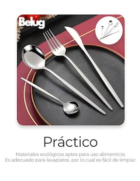 Set cubiertos Genérica de acero inoxidable 24 piezas