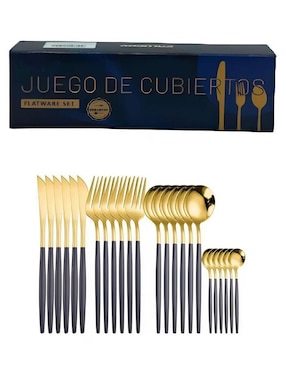 Set cubiertos Genérica de acero inoxidable 24 piezas