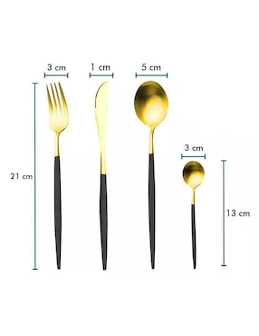 Set cubiertos Genérica de acero inoxidable 24 piezas