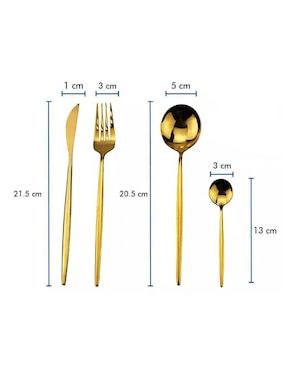 Set cubiertos Genérica de acero inoxidable 24 piezas piezas