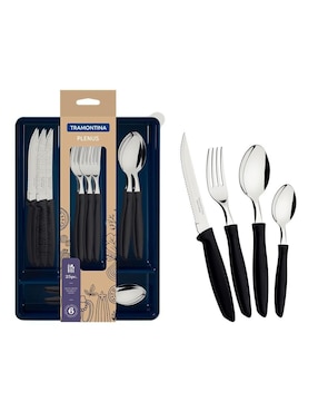 Set cubiertos Tramontina Plenus de acero inoxidable 25 piezas