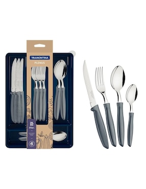 Set cubiertos Tramontina Plenus de acero inoxidable 25 piezas