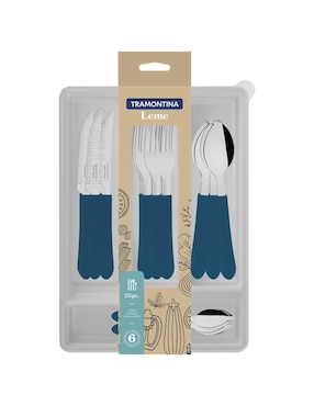 Set cubiertos Tramontina Leme de acero inoxidable 25 piezas
